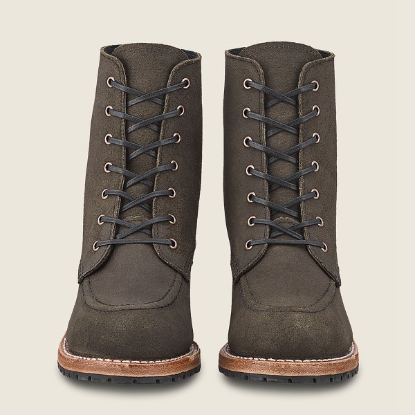 Red Wing Heritage Boots Dark Grey - Womens Clara - Heeled Acampo Leather - 8407-OFYZL